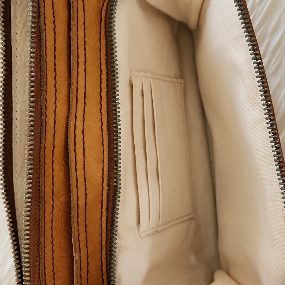 Margot Tan Leather Crossbody Bag - Picture 12 of 14